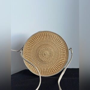🌿 Vintage DOKKIM Raffia Round Crossbody Bag – Boho Summer Vibes